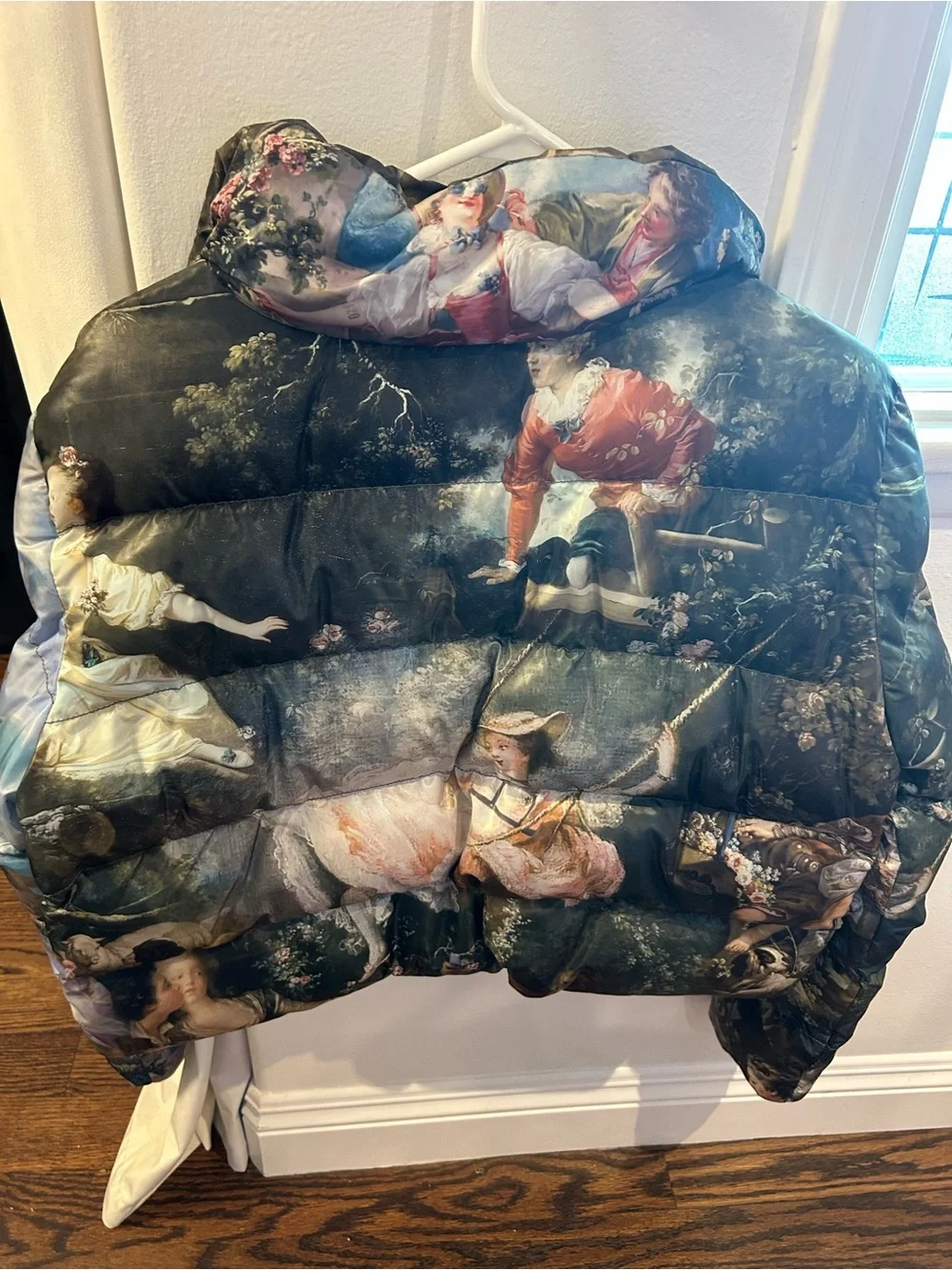 Printed Puffer Jacket in Multi-Color